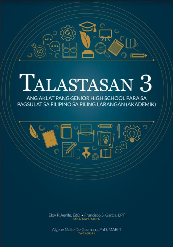 Menu My Books Transactions Logout Home About Books Contact Login Signup Talastasan 3 Ang Aklat Pang Senior High School Para Sa Pagsulat Sa Filipino Sa Piling Larangan Akademik Eloy P Aenlle Edd Francisco S Garcia Lpt Overview